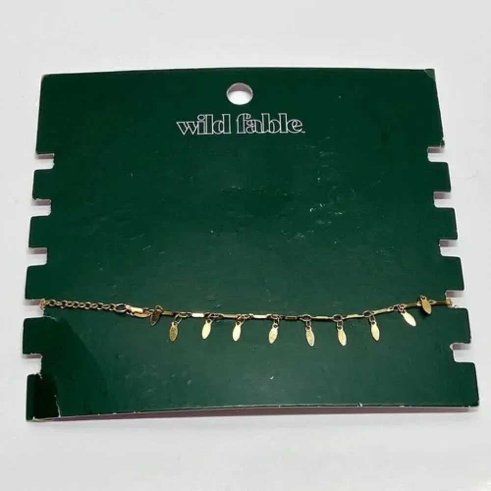 Wild Fable Gold Tone Choker Necklace Polished Fashion Jewelry 16